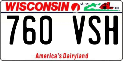WI license plate 760VSH