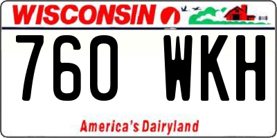 WI license plate 760WKH