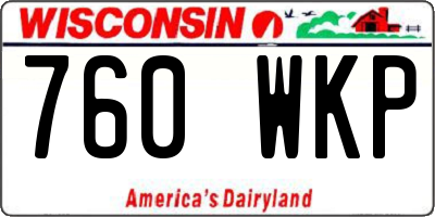 WI license plate 760WKP