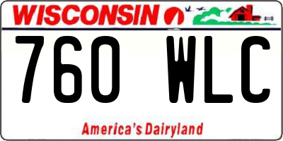 WI license plate 760WLC