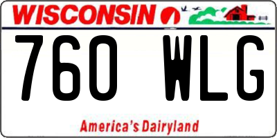 WI license plate 760WLG