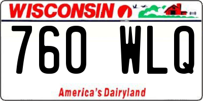 WI license plate 760WLQ