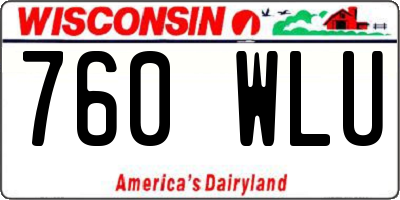 WI license plate 760WLU