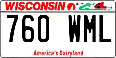 WI license plate 760WML