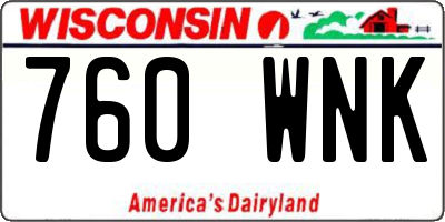 WI license plate 760WNK