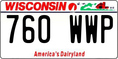 WI license plate 760WWP
