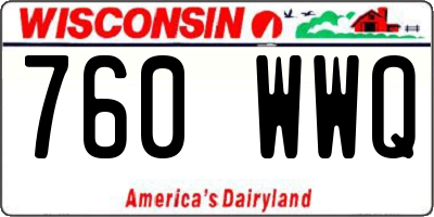 WI license plate 760WWQ