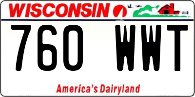 WI license plate 760WWT