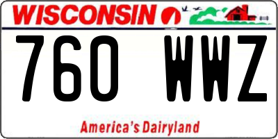 WI license plate 760WWZ