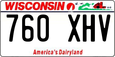 WI license plate 760XHV