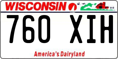 WI license plate 760XIH