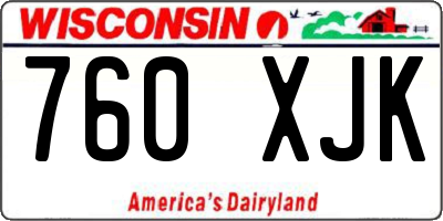 WI license plate 760XJK