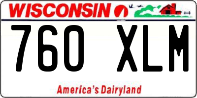 WI license plate 760XLM
