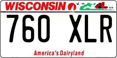 WI license plate 760XLR