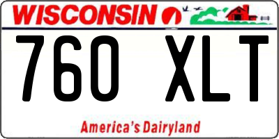 WI license plate 760XLT