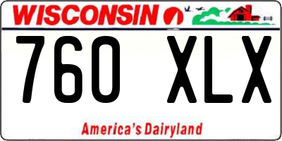 WI license plate 760XLX