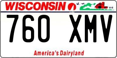 WI license plate 760XMV