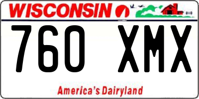 WI license plate 760XMX