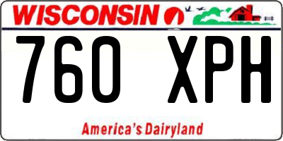 WI license plate 760XPH