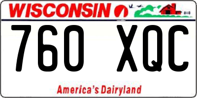 WI license plate 760XQC