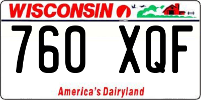 WI license plate 760XQF
