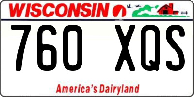 WI license plate 760XQS