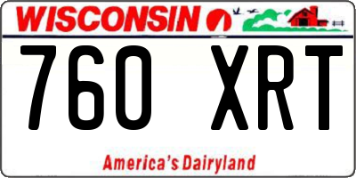 WI license plate 760XRT