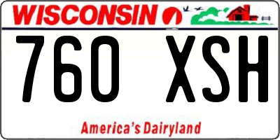 WI license plate 760XSH