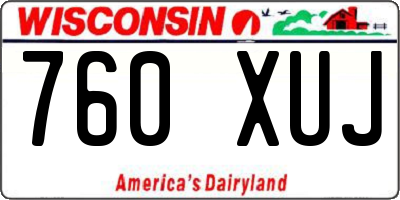 WI license plate 760XUJ