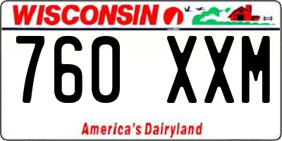 WI license plate 760XXM