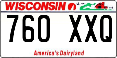 WI license plate 760XXQ