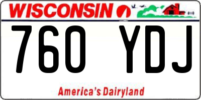 WI license plate 760YDJ