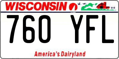 WI license plate 760YFL