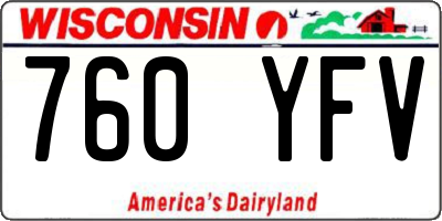 WI license plate 760YFV