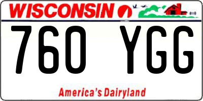 WI license plate 760YGG
