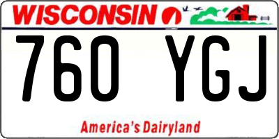 WI license plate 760YGJ