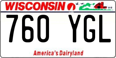 WI license plate 760YGL