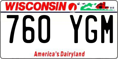 WI license plate 760YGM