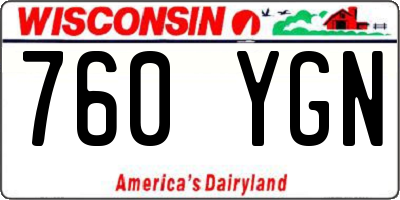 WI license plate 760YGN