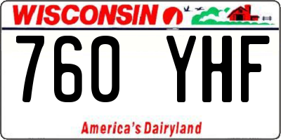 WI license plate 760YHF