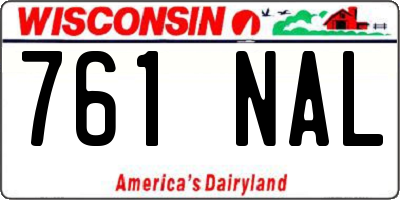 WI license plate 761NAL
