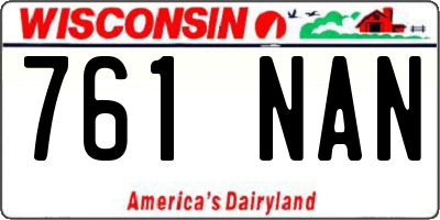 WI license plate 761NAN