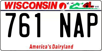 WI license plate 761NAP