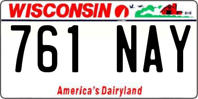 WI license plate 761NAY