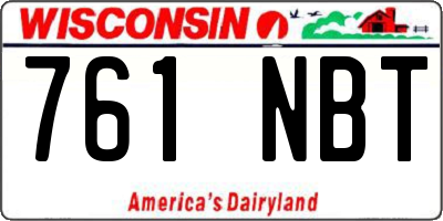 WI license plate 761NBT