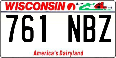 WI license plate 761NBZ