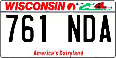 WI license plate 761NDA