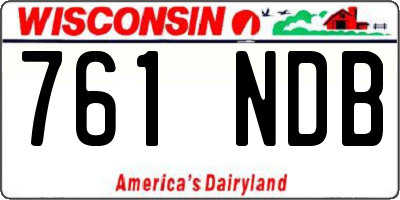 WI license plate 761NDB
