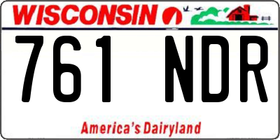 WI license plate 761NDR