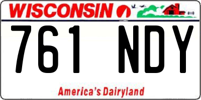 WI license plate 761NDY